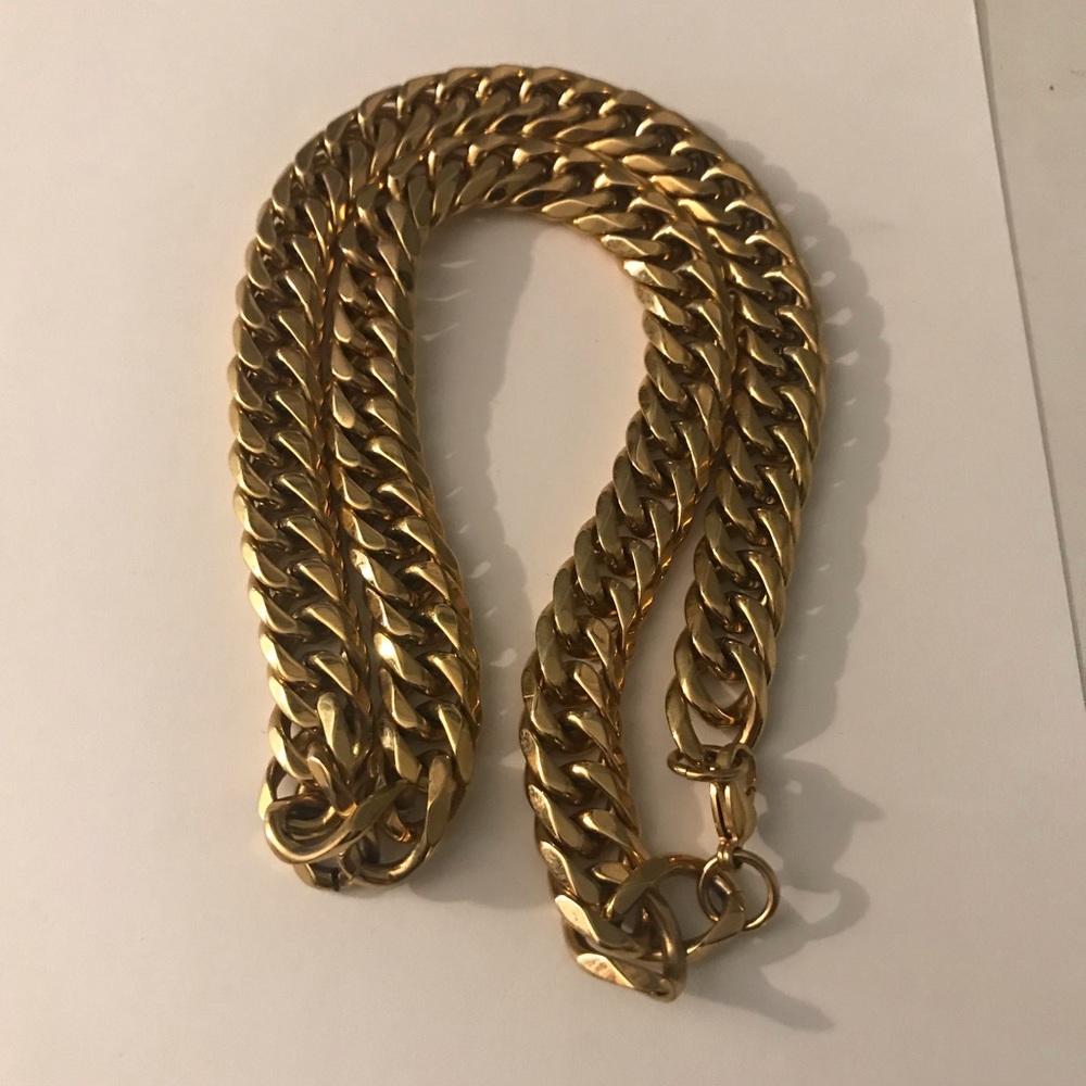 14K 16mm 26” Cuban gold chain necklace
